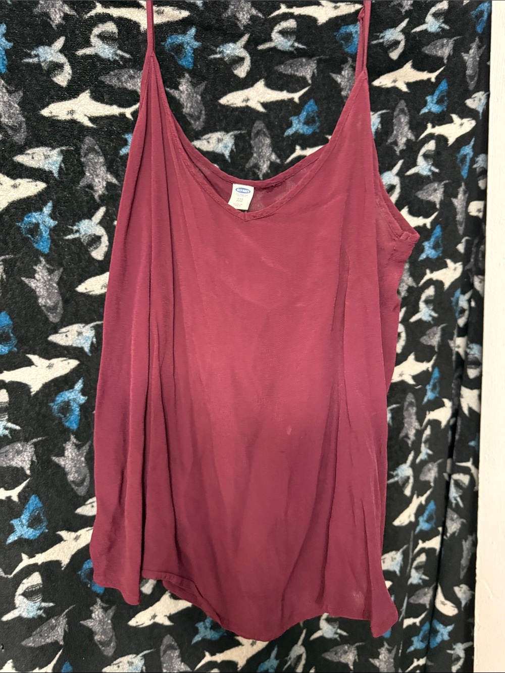 Old Navy Maroon Spaghetti Strap Camisole